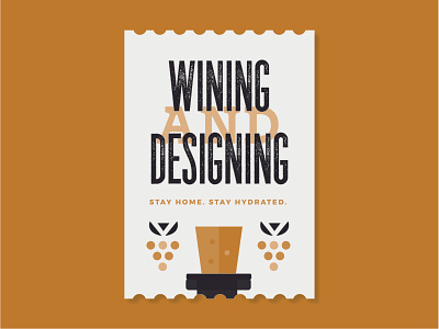 Wining & Designing design sticker wine