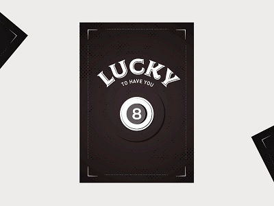 Lucky in Love illustration love luck lucky to have you magic 8 magic 8 ball minimal quarantine valentine valentinesday
