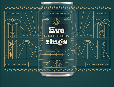 12 Days of Christmas - Day 5 12 days of christmas beer christmas design illustration