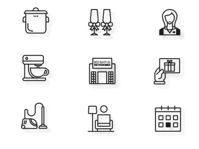 Bed Bath & Beyond Registry Icons bedbathbeyond icon icons icons design illustration mixer retail