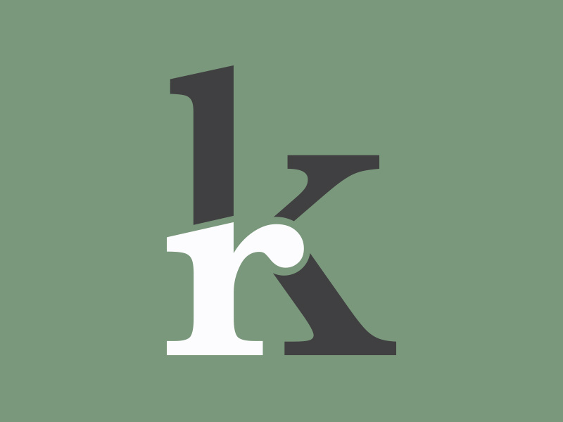 Updated Personal Logo identity branding branding portfolio personal identity identity k logo minimal kr r k monogram logo