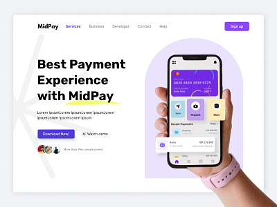 MidPay - Finance Hero Page Design