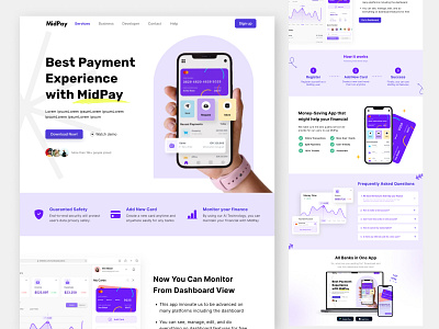 MidPay - Finance Money-Saving Landing Page Design