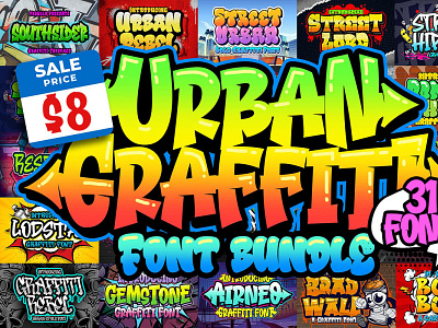 Urban Graffiti Font Bundle