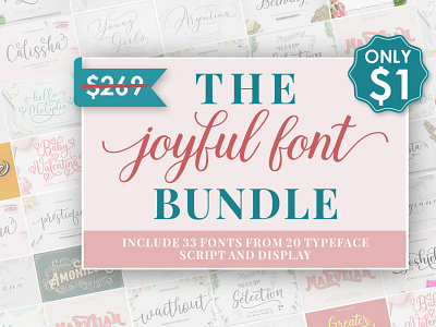 The Joyful Font Bundle branding bundle design illustration logo template vector