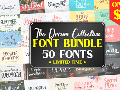 The Dream Collection Font Bundle branding bundle design illustration logo template vector