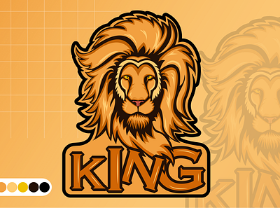 Lion Face Mascot graphic design illustration lion face mascot vector