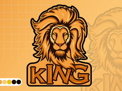 Lion Face Mascot graphic design illustration lion face mascot vector