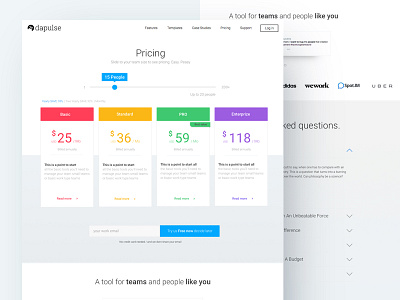 Pricing page