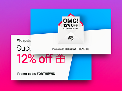 Success is now 12% off! coupon dapulse envelope facebook promo promotion