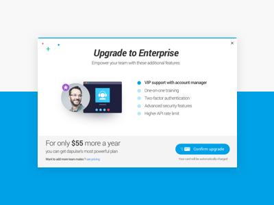Enterprise popup