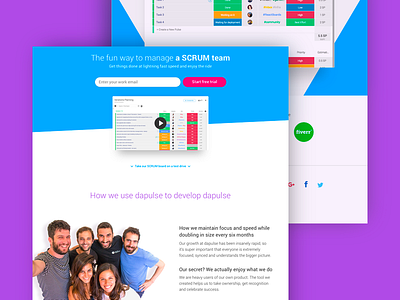 How dapulse uses dapulse dapulse landing page scrum team