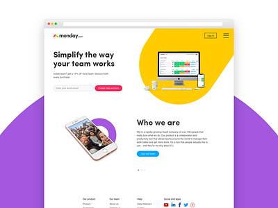 monday.com landing page