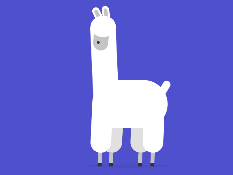 Lunch break alpaka animation dapulse design gif illustration llama monday.com vector