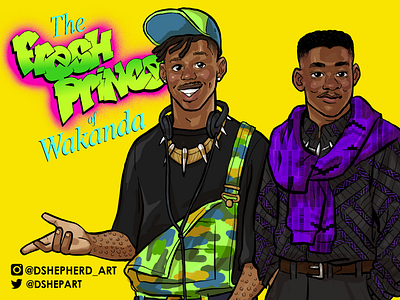 The Fresh Prince of Wakanda 90s black panther fresh prince masuhp art wakanda forever