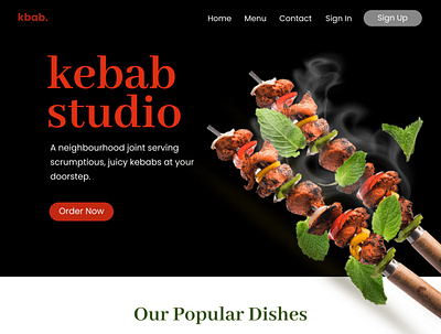 kebab studio! Landing page app branding design figma graphic design illustration logo ui uiux vector