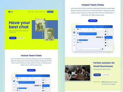 ChatApp landing page