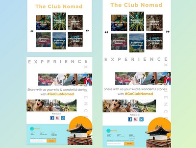 Travel website Club Nomad app branding design figma graphic design illustration logo ui uiux vector