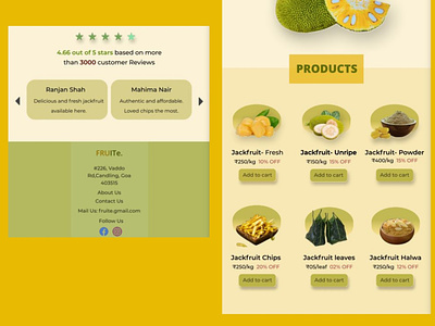 Online fruit store website