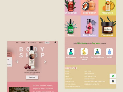 Body Shop landing page