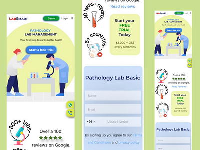 Designed homepage of "LabSmart"