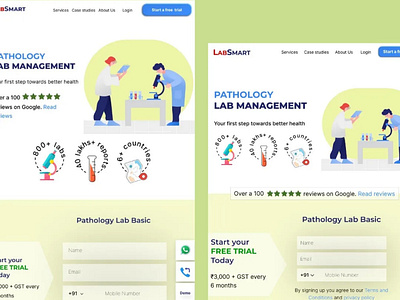 Designed homepage of "LabSmart"