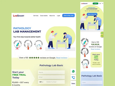 Designed homepage of "LabSmart"