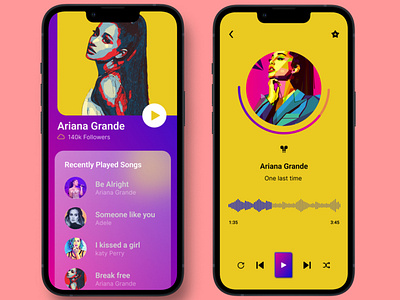 Music application branding design figma graphic design illustration logo ui uiux ux vector