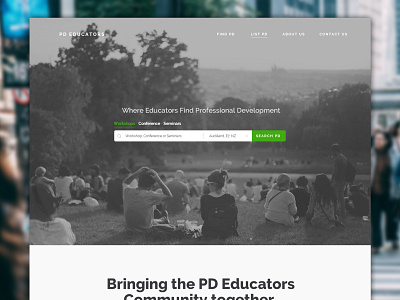 PD Educators Website Concept interface webdesign website concept