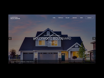 Lumina Builders Home Screen artdirection graphic design interface web design webdesign website