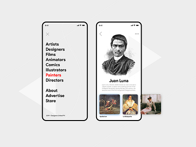 Filipino Artist collective / directory app concept collections concept filipino designer interface new zealand designer ui user interface web design
