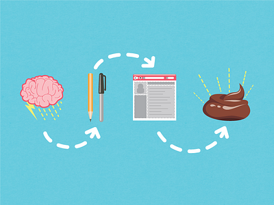 My Process brain brainstorm graphics marker pencil polished turd poop process sketch wireframe