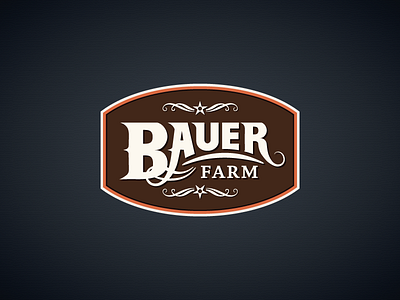 Bauer Farm Logo country farm logo southwest