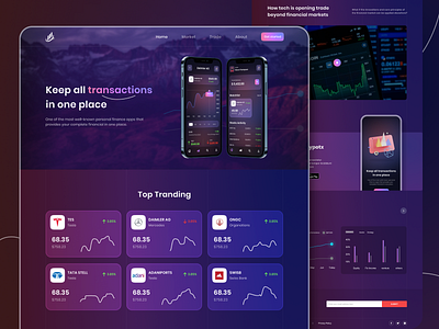 Finance Website Landing Page UI