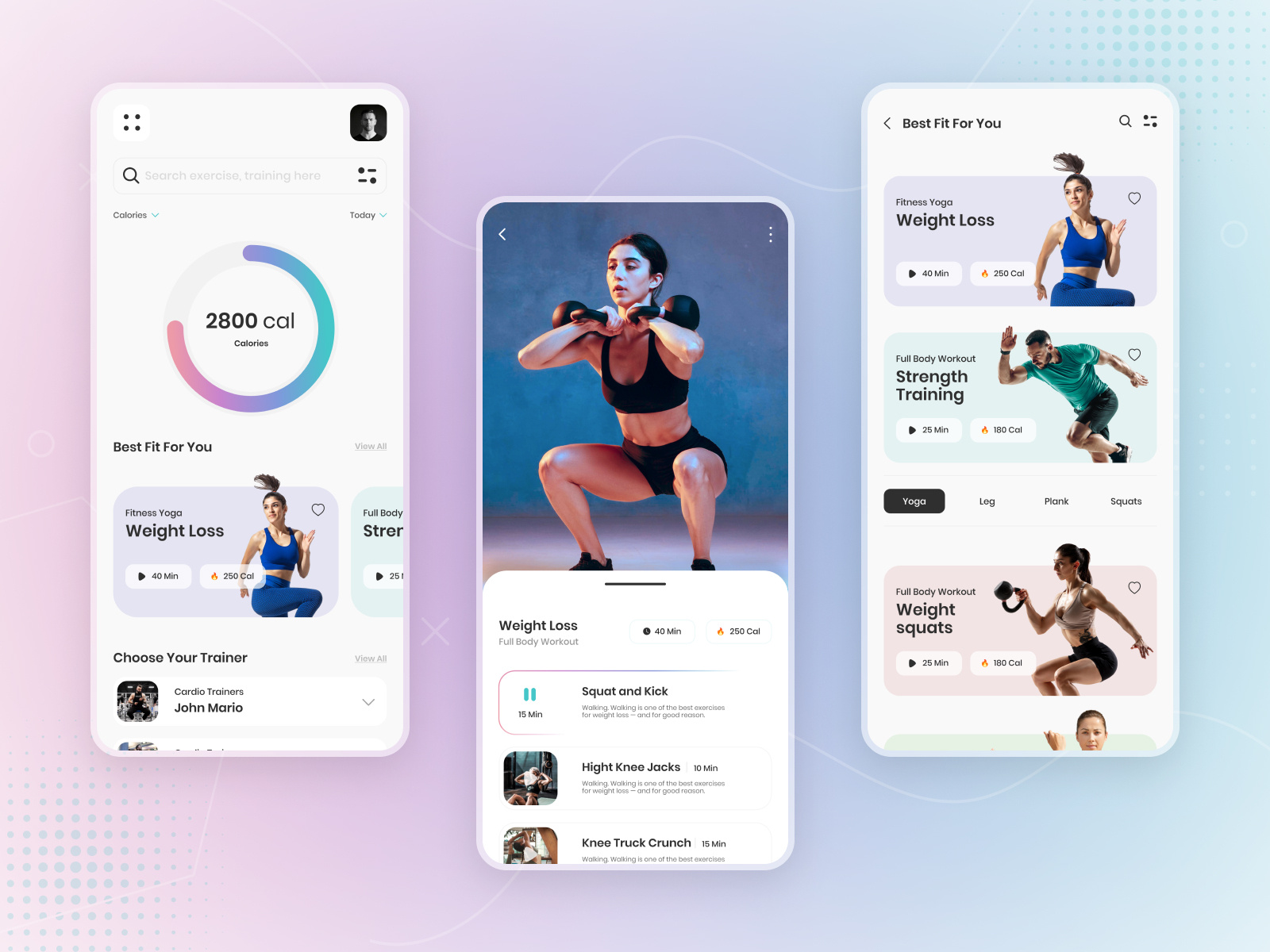 Fitness App UI Design By Auxano Global Services On Dribbble