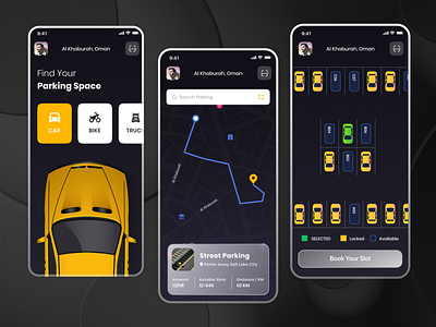 Smart Parking App UI Design