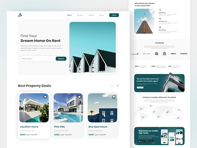 Vacation Rental Website Design accommodation airbnb apartment apartments booking design flat house properties redesign rent rental rental website ui ui design ux ux design web web design website