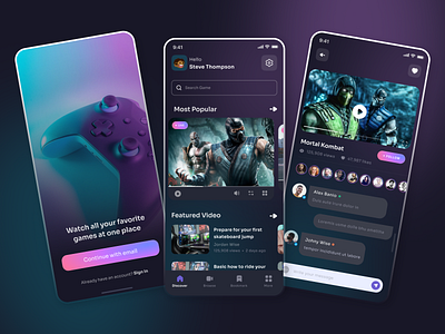 Live Game Streaming App Design