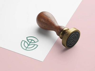 Rubber stamp logo branding illustration logo design