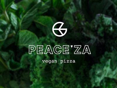 Vegan pizza identity concept