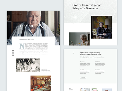 People of Dementia Editorial article editorial design ux design web