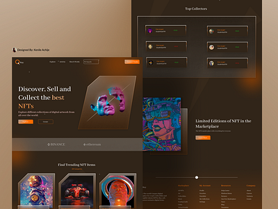 NFT Landing Page design figma nftdesign nfts product design ui uidesign uiux