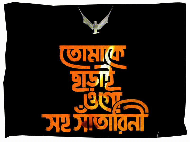 Bangla TypoMotion al imran artwork bangladesh bengali bengali typography cg concept dhaka digital art illustration type typography typomotion yellow