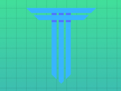 Lined “T” Logo branding logo