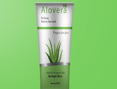 ALOVERA face Wash branding design illustration package photoshop product