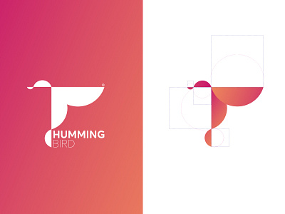 Humming Bird Logo bird design humming illustration logo symmetry