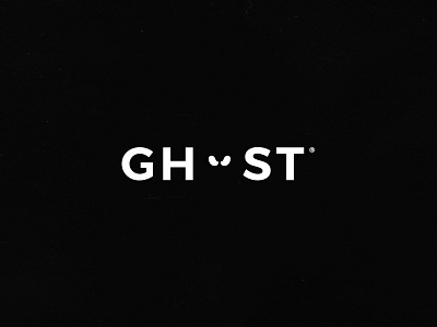 GHOST bw creative ghost logo minimal negative