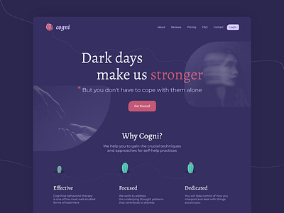 Online Therapy Homepage design landing page landingpage ui uidesign user interface