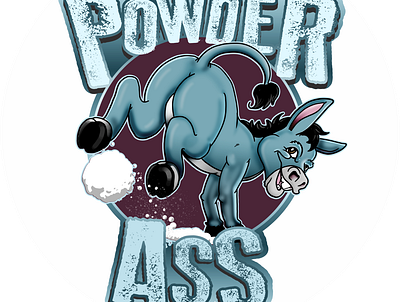Powder Ass Logo branding design digitalart illustration logo painting vector