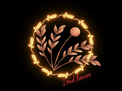 Dried flowers animation branding design icon illustration logo ui unicdesign uniclogo vector